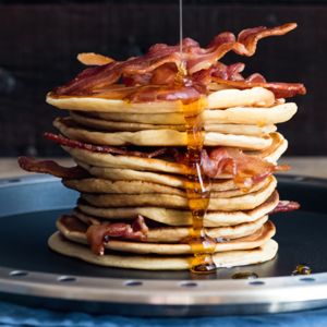 Bacon & Maple Syrup Pancake Stack