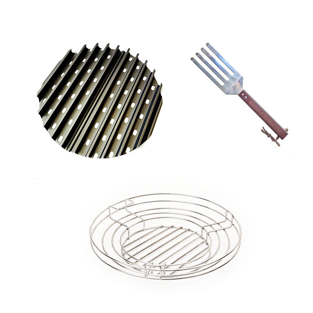 Premier/Pro Grill Grate Combo - Includes Grill Grate, Lifting Tool and Wide Charcoal Basket